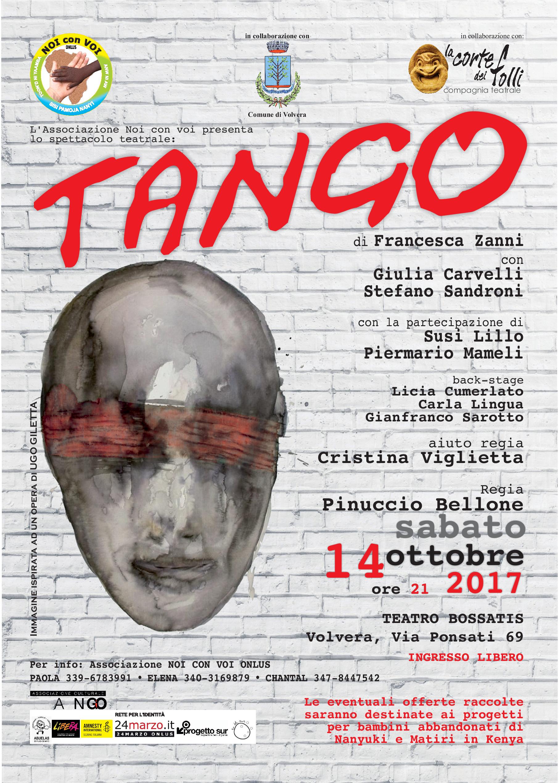 14 ottobre 2017: Spettacolo teatrale "Tango"