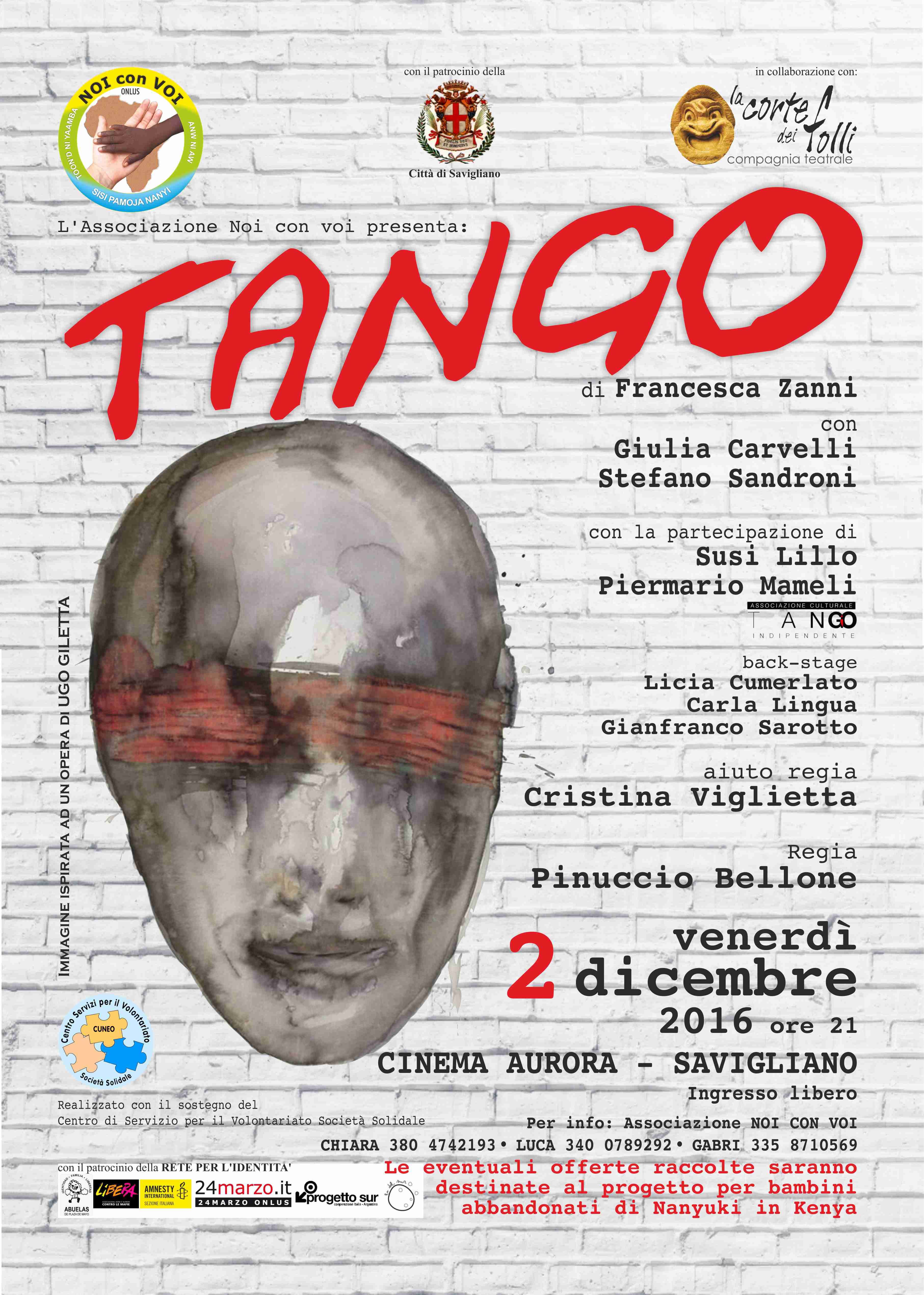 2 dicembre 2016: Spettacolo teatrale "Tango" 