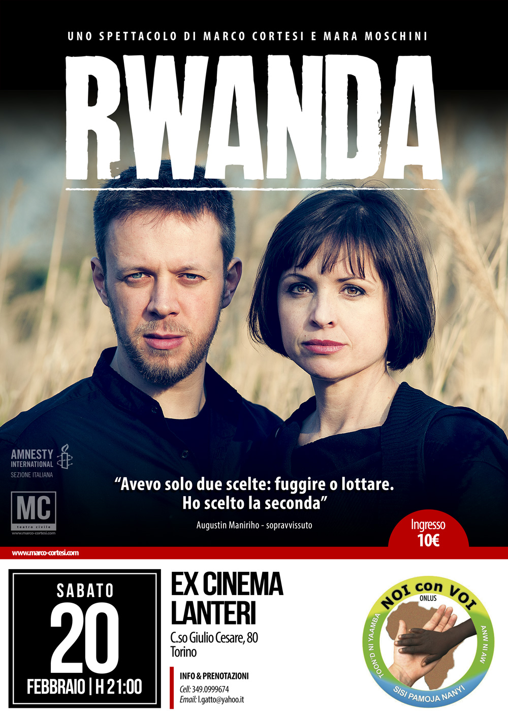 2 febbraio 2016: Spettacolo "Rwanda"