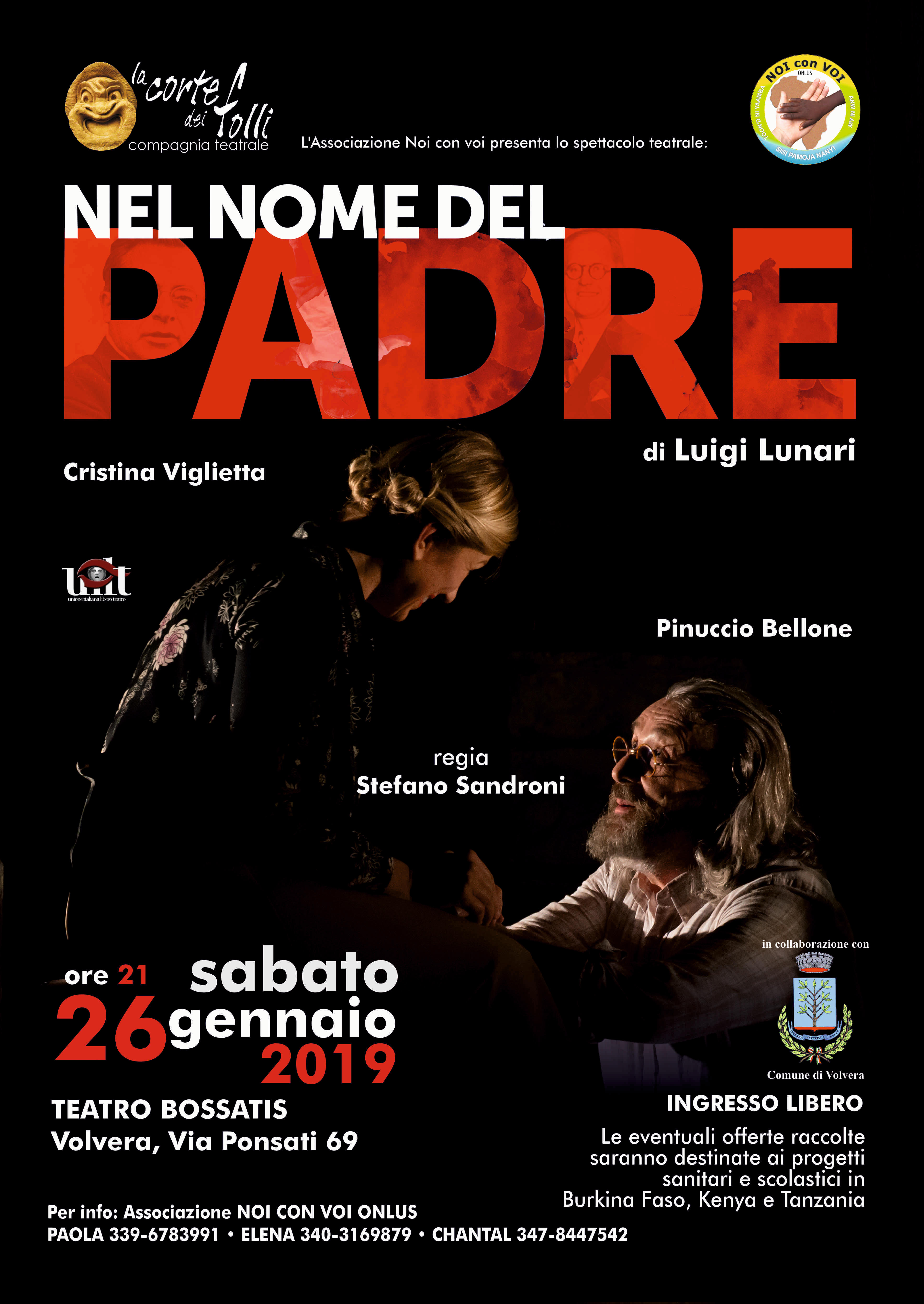 26 gennaio 2019: Spettacolo "Nel nome del Padre"